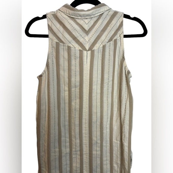 Anthropologie Delphine Textured Button Front Tunic Neutral Size Small - Picture 9 of 13